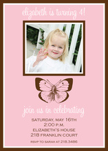 Cute Pink Ladybug On Leaf Invitation