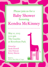 Safari Giraffe Girl Invitation