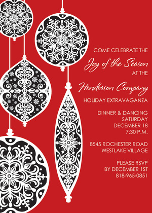 Classic Ornaments Invitations