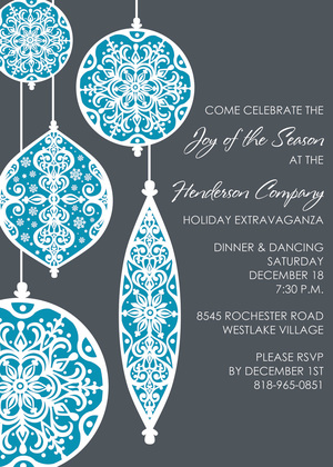 Unique Ornaments Invitation