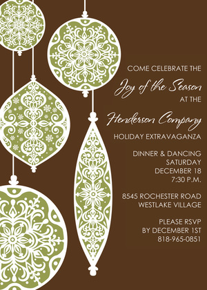 Beautiful Ornaments Invitation