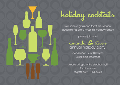 Extra Holiday Cocktails Invitation