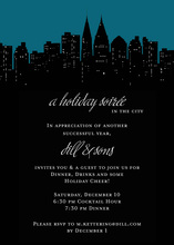 Spectacular City In Holiday Invitations