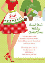 Perfect Holiday Charming Couple Invitations