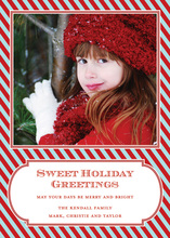 Sweet Charming Candy Stripes Photo Cards