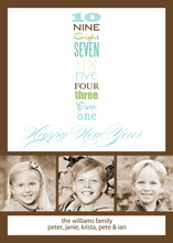 Ribbon New Year Photo Cards