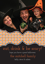 Halloween Polka Dots Photo Cards