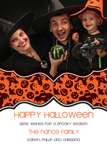 Halloween Polka Dots Photo Cards