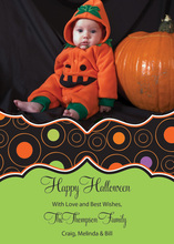 Halloween Circle Dots Photo Cards