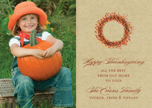 Thanksgiving Wreath Photo Cards