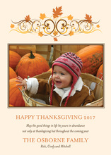 Thanksgiving Wreath Photo Cards
