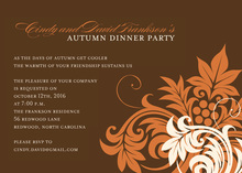 Vibrant Autumn Leaves Invitation