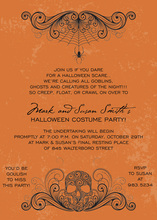 Deadly Orange Skull Invitation
