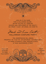 Deadly Orange Skull Invitation