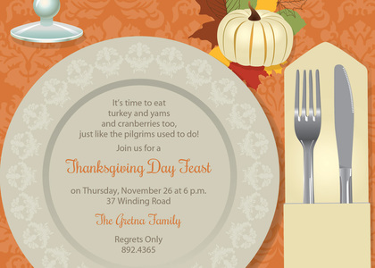 Autumn Placesetting Invitation