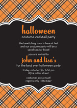 Whimsical Stars Border Halloween Invitations