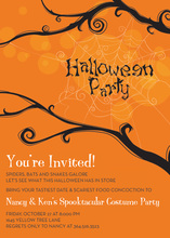 Frightfully Scary Skull Halloween Invitations