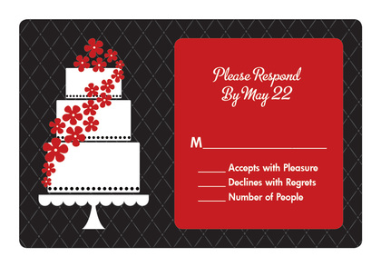 Sweet Cake Hot Holiday Red Invitations