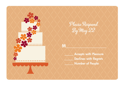 Sweet Cake Sassy Orange Invitations