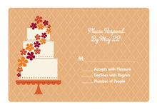 Autumn Floral Cake RSVP Cards