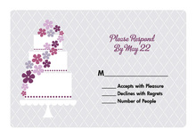Lavender Floral Cake RSVP Cards