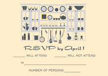 Vanilla Kitchen Shelves RSVP Cards