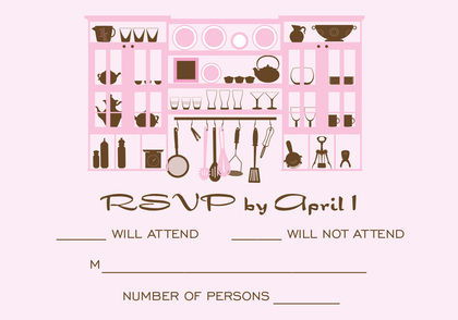 Spring Kitchen Shelves RSVP Cards