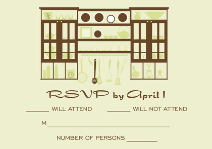 Vanilla Kitchen Shelves RSVP Cards