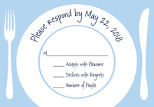 Youthful Blue Place setting RSVP Cards