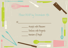 Cooking Directions Retro RSVP Cards