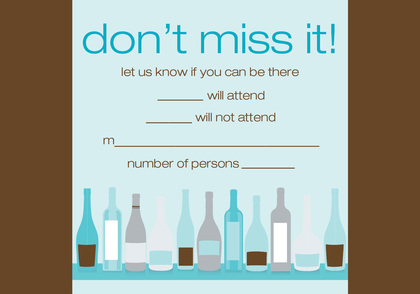 Teal Bottle Line-up RSVP Cards