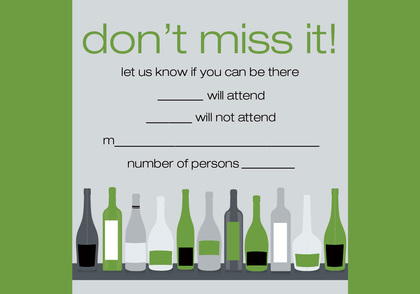 Teal Bottle Line-up RSVP Cards