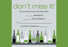 Green Bottle Line-up RSVP Cards