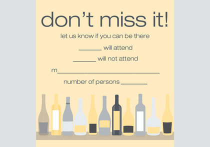 Teal Bottle Line-up RSVP Cards