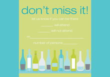 Teal Bottle Line-up RSVP Cards