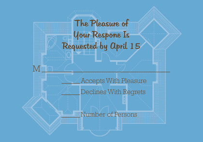 Strawberry Floor Plan RSVP Cards