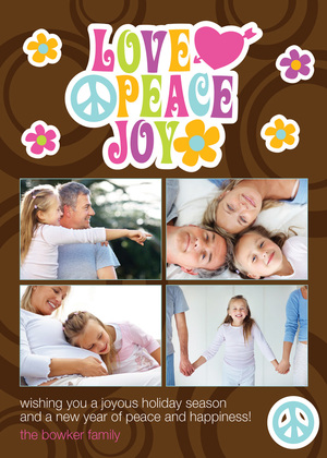 Modern Love Peace Joy Photo Cards