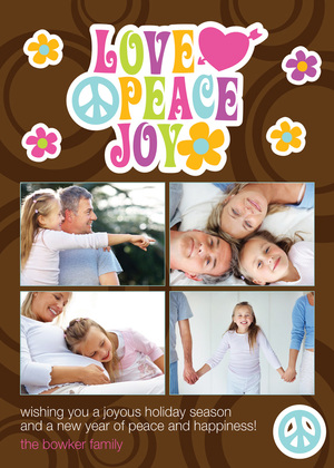 Unique Love Peace Joy Photo Cards