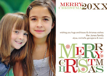 Modern Merry Christmas Text Photo Cards