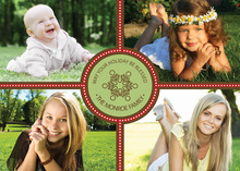 Snowflake Circle Celebrations Photo Cards