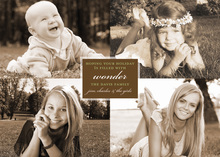 Modern Brown Rectangle Square Photo Cards