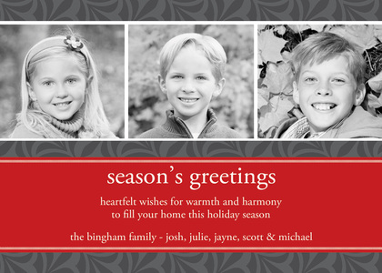 Modern Holiday Leaf Photo Cards