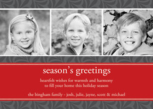 Abstract Holiday Leaf Khaki Photo Cards