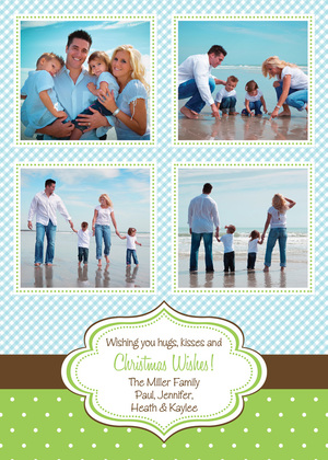 Unique Holiday Gingham Photo Cards