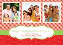 Unique Holiday Gingham Photo Cards