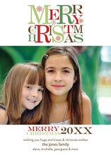 Modern Merry Christmas Text Photo Cards