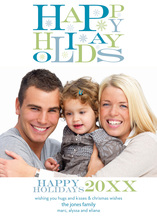 HAPPY HOLIDAYS Text Photo Cards