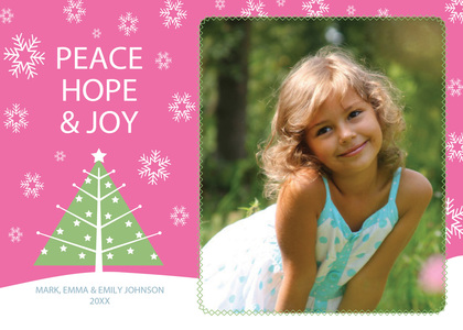 Peace Hope And Joy Brown Photo Cards