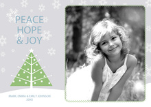 Peace Hope And Joy Silver Photo Cards