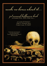 Frightfully Scary Skull Halloween Invitations